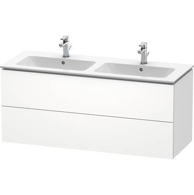 Duravit LC625801818 - Duravit L-Cube 50 3/4" Wall Mount Two Drawer Single Vanity Cabinet In Matte White, Sink Sold Separately