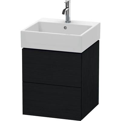 Duravit LC627401616 - Duravit L-Cube 19" Wall Mount Two Drawer Single Vanity Cabinet In Black Oak, Sink Sold Separately