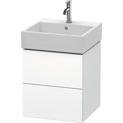 Duravit LC627401818 - Duravit L-Cube 19" Wall Mount Two Drawer Single Vanity Cabinet In Matte White, Sink Sold Separately