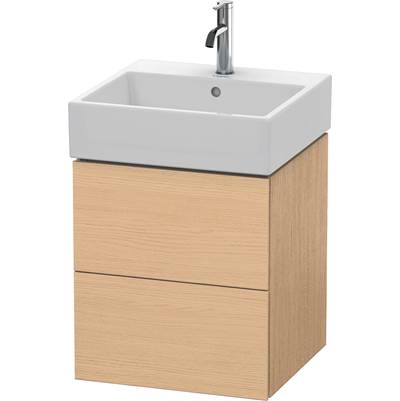 Duravit LC627403030 - Duravit L-Cube 19" Wall Mount Two Drawer Single Vanity Cabinet In Natural Oak, Sink Sold Separately