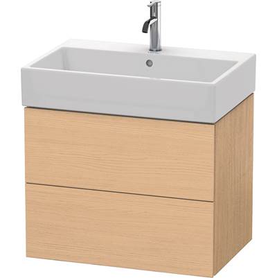 Duravit LC627603030 - Duravit L-Cube 26 7/8" Wall Mount Two Drawer Single Vanity Cabinet In Natural Oak, Sink Sold Separately