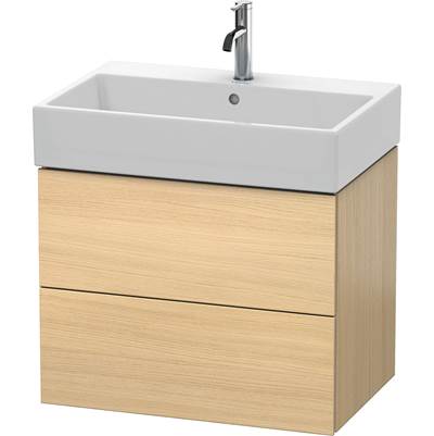Duravit LC627607171 - Duravit L-Cube 26 7/8" Wall Mount Two Drawer Single Vanity Cabinet In Mediterranean Oak, Sink Sold Separately