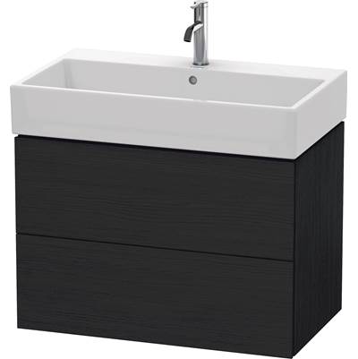 Duravit LC627701616 - Duravit L-Cube 30 7/8" Wall Mount Two Drawer Single Vanity Cabinet In Black Oak, Sink Sold Separately