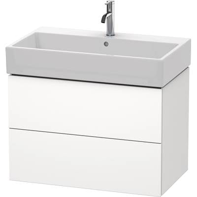 Duravit LC627701818 - Duravit L-Cube 30 7/8" Wall Mount Two Drawer Single Vanity Cabinet In Matte White, Sink Sold Separately