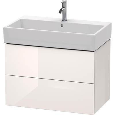 Duravit LC627708585 - Duravit L-Cube 30 7/8" Wall Mount Two Drawer Single Vanity Cabinet In High Gloss White, Sink Sold Separately
