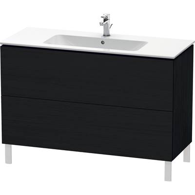 Duravit LC662801616 - Duravit L-Cube 48" Wall Mount Two Drawer Single Vanity Cabinet In Black Oak, Sink Sold Separately