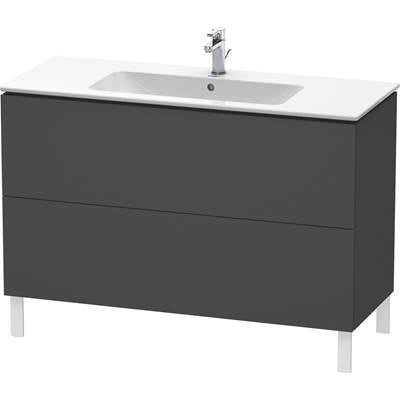Duravit LC662804949 - Duravit L-Cube 48" Wall Mount Two Drawer Single Vanity Cabinet In Matte Graphite, Sink Sold Separately