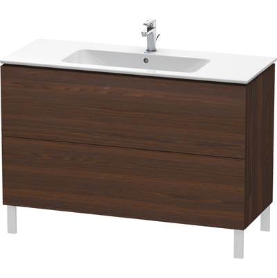 Duravit LC662806969 - Duravit L-Cube 48" Wall Mount Two Drawer Single Vanity Cabinet In Brushed Walnut, Sink Sold Separately