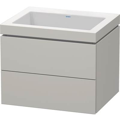 Duravit LC6926N0707 - Duravit L-Cube 23 5/8" Wall Mount Two Drawer C-Bonded Single Vanity In Matte Concrete Gray, Including Cabinet And