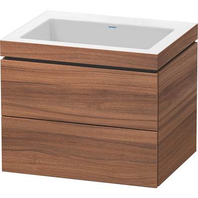 Duravit LC6926N7979 - Duravit L-Cube 23 5/8" Wall Mount Two Drawer C-Bonded Single Vanity In Natural Walnut, Including Cabinet And