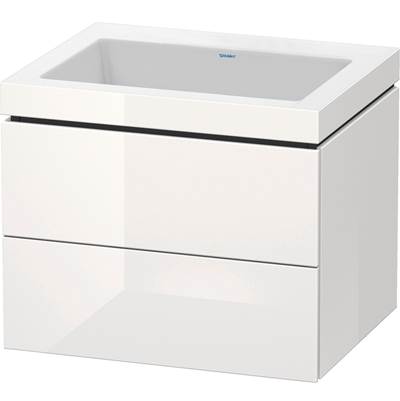 Duravit LC6926N8585 - Duravit L-Cube 23 5/8" Wall Mount Two Drawer C-Bonded Single Vanity In High Gloss White, Including Cabinet And