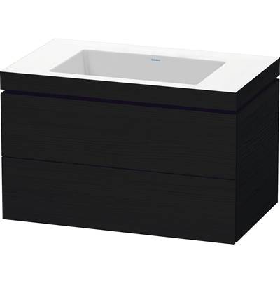 Duravit LC6927N1616 - Duravit L-Cube 31 1/2" Wall Mount Two Drawer C-Bonded Single Vanity In Black Oak, Including Cabinet And