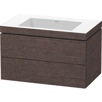 Duravit LC6927N7272 - Duravit L-Cube 31 1/2" Wall Mount Two Drawer C-Bonded Single Vanity In Brushed Dark Oak, Including Cabinet And