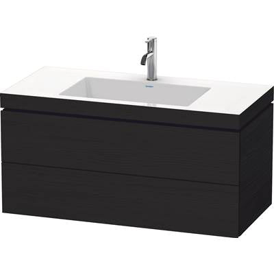 Duravit LC6928O1616 - Duravit L-Cube 39 3/8" Wall Mount Two Drawer C-Bonded Single Vanity In Black Oak, Including Cabinet And Single Hole Sink