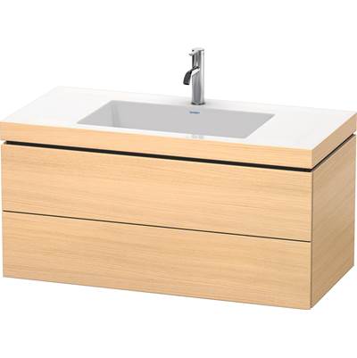 Duravit LC6928O7171 - Duravit L-Cube 39 3/8" Wall Mount Two Drawer C-Bonded Single Vanity In Mediterranean Oak, Including Cabinet And Single Hole Sink