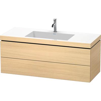 Duravit LC6929O7171 - Duravit L-Cube 47 1/4" Wall Mount Two Drawer C-Bonded Single Vanity In Mediterranean Oak, Including Cabinet And Single Hole Sink