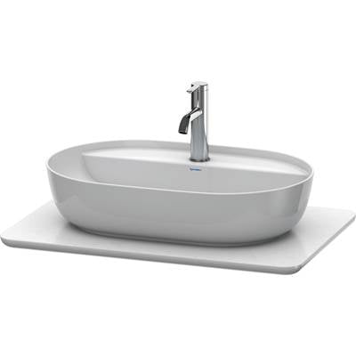 Duravit LU946501717 - Duravit Luv 27 1/8" Quartz Vanity Top In White Structure With One Sink Cutout