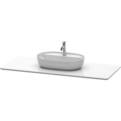 Duravit LU946601717 - Duravit Luv 54 5/8" Quartz Vanity Top In White Structure With One Sink Cutout