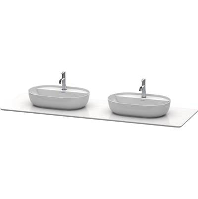 Duravit LU9467B1717 - Duravit Luv 70 1/4" Quartz Vanity Top In White Structure With Two Sink Cutouts