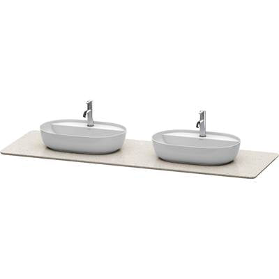 Duravit LU9467B2525 - Duravit Luv 70 1/4" Quartz Vanity Top In Sand Structure With Two Sink Cutouts