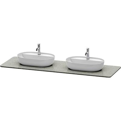 Duravit LU9467B3333 - Duravit Luv 70 1/4" Quartz Vanity Top In Gray Structure With Two Sink Cutouts