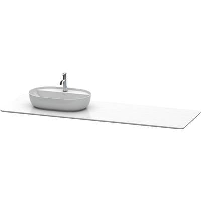 Duravit LU9468L1717 - Duravit Luv 70 1/4" Quartz Vanity Top In White Structure With One Sink Cutout