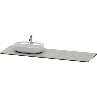 Duravit LU9468L3333 - Duravit Luv 70 1/4" Quartz Vanity Top In Gray Structure With One Sink Cutout