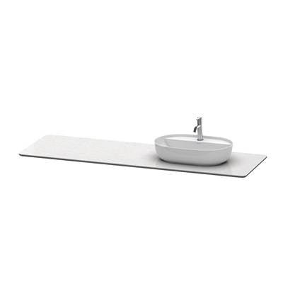 Duravit LU9468R1717 - Duravit Luv 70 1/4" Quartz Vanity Top In White Structure With One Sink Cutout