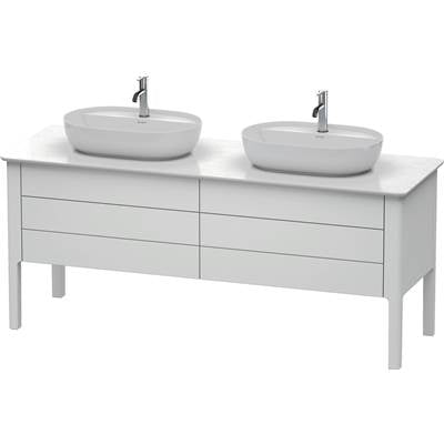 Duravit LU9567B3636 - Duravit Luv 68 1/4" Wall Mount Double Vanity Cabinet In Satin Matte White, Sink Sold Separately