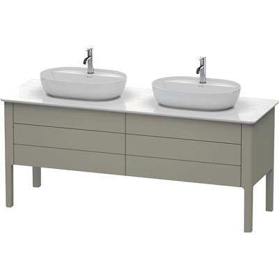 Duravit LU9567B9292 - Duravit Luv 68 1/4" Wall Mount Double Vanity Cabinet In Satin Matte Stone Gray, Sink Sold Separately