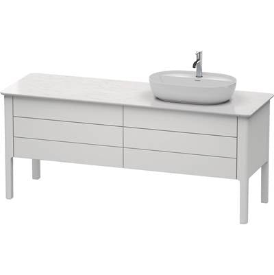 Duravit LU9568R3636 - Duravit Luv 68 1/4" Wall Mount Single Vanity Cabinet In Satin Matte White, Sink Sold Separately
