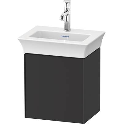 Duravit WT4240L5858 - Duravit White Tulip 15 1/8" Wall Mount One Door Single Vanity Cabinet In Satin Matte Graphite, Sink Sold Separately