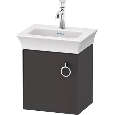 Duravit WT4250L5858 - Duravit White Tulip 15 1/8" Wall Mount One Door Single Vanity Cabinet In Satin Matte Graphite, Sink Sold Separately