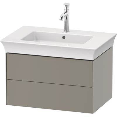 Duravit WT434109292 - Duravit White Tulip 26 7/8" Wall Mount Two Drawer Single Vanity Cabinet In Satin Matte Stone Gray, Sink Sold Separately