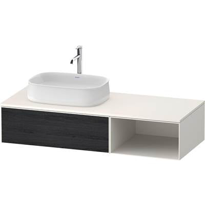 Duravit ZE4818016840000 - Duravit Zencha 51 1/8" Wall Mount One Drawer Single Vanity Cabinet In Black Oak, Sink Sold Separately