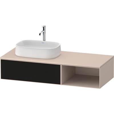 Duravit ZE4818063830000 - Duravit Zencha 51 1/8" Wall Mount One Drawer Single Vanity Cabinet In Black Line Structure, Sink Sold Separately