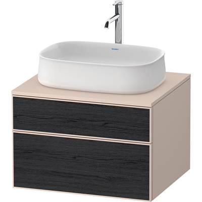 Duravit ZE4820016830000 - Duravit Zencha 25 5/8" Wall Mount Two Drawer Single Vanity Cabinet In Black Oak, Sink Sold Separately