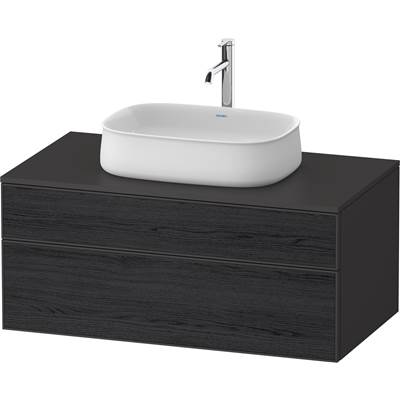 Duravit ZE4821016800000 - Duravit Zencha 39 3/8" Wall Mount Two Drawer Single Vanity Cabinet In Black Oak, Sink Sold Separately