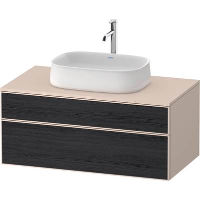 Duravit ZE4821016830000 - Duravit Zencha 39 3/8" Wall Mount Two Drawer Single Vanity Cabinet In Black Oak, Sink Sold Separately