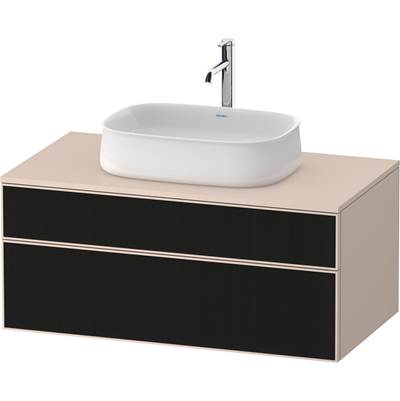 Duravit ZE4821063830000 - Duravit Zencha 39 3/8" Wall Mount Two Drawer Single Vanity Cabinet In Black Line Structure, Sink Sold Separately