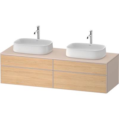 Duravit ZE4825B30830000 - Duravit Zencha 39 3/8" Wall Mount Double Vanity Cabinet In Natural Oak, Sink Sold Separately