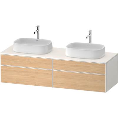 Duravit ZE4825B30840000 - Duravit Zencha 39 3/8" Wall Mount Double Vanity Cabinet In Natural Oak, Sink Sold Separately