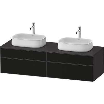 Duravit ZE4825B63800000 - Duravit Zencha 39 3/8" Wall Mount Double Vanity Cabinet In Black Line Structure, Sink Sold Separately