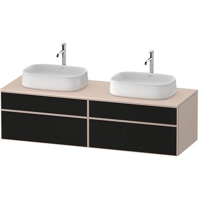 Duravit ZE4825B63830000 - Duravit Zencha 39 3/8" Wall Mount Double Vanity Cabinet In Black Line Structure, Sink Sold Separately
