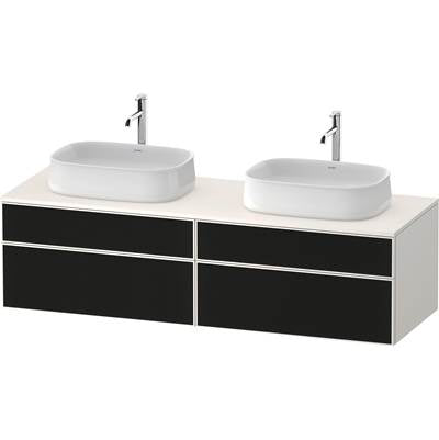 Duravit ZE4825B63840000 - Duravit Zencha 39 3/8" Wall Mount Double Vanity Cabinet In Black Line Structure, Sink Sold Separately