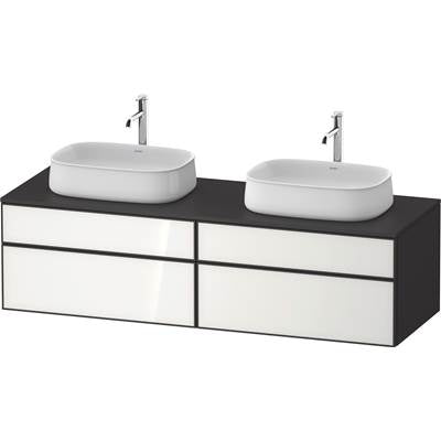 Duravit ZE4825B64800000 - Duravit Zencha 39 3/8" Wall Mount Double Vanity Cabinet In White, Sink Sold Separately