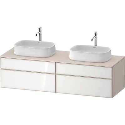 Duravit ZE4825B64830000 - Duravit Zencha 39 3/8" Wall Mount Double Vanity Cabinet In White, Sink Sold Separately
