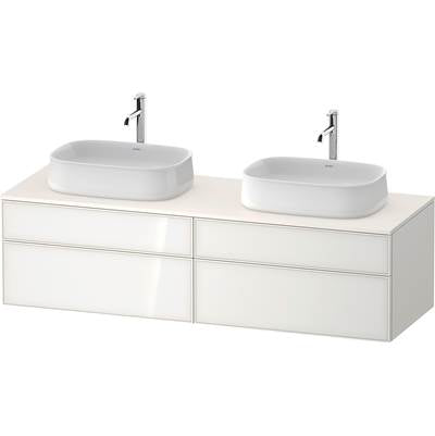 Duravit ZE4825B64840000 - Duravit Zencha 39 3/8" Wall Mount Double Vanity Cabinet In White, Sink Sold Separately