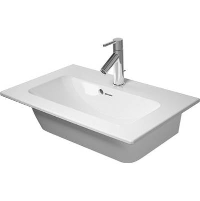 Duravit 2342633260 - Duravit Me By Starck 24 3/4" Rectangular Wall Mounted Sink In Satin Matte White With Overflow