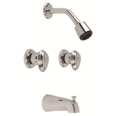 Gerber Plumbing G005842082 - Gerber Hardwater Two Handle Sliding Sleeve Escutcheon Tub & Shower Fitting With Slip Diverter Spout 1.75Gpm Chrome